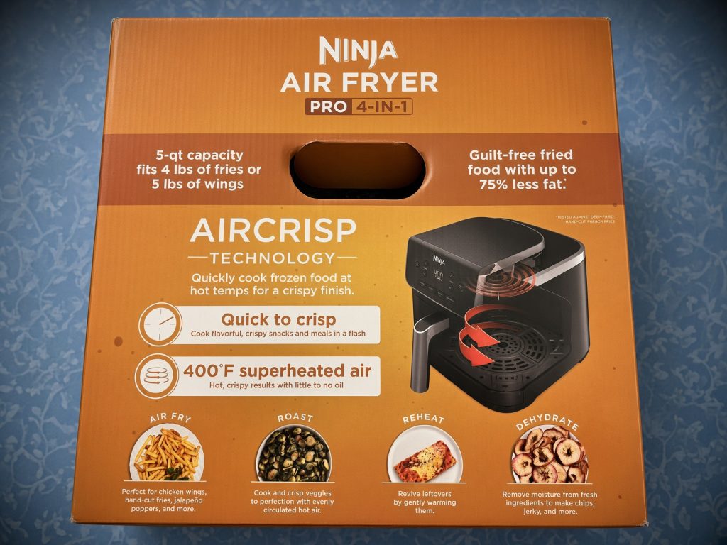 Ninja Air Fryer Pro 4-in-1 box sitting on the table